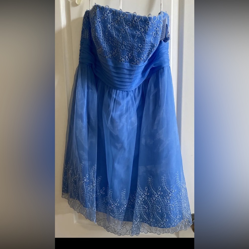 David’s Bridal Light Blue Short formal dress size 16 Women F12990 Formal Lace
